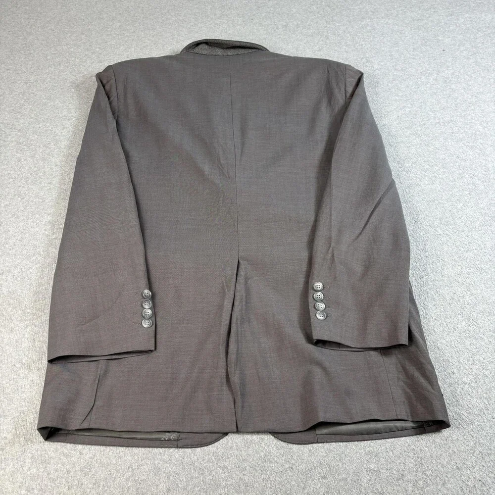 Balmain Wool Blazer Men 42 Gray Silk Cashmere Sport Coat Jacket Career Office